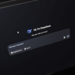 Screen displaying AI chat interface DeepSeek on a dark background.